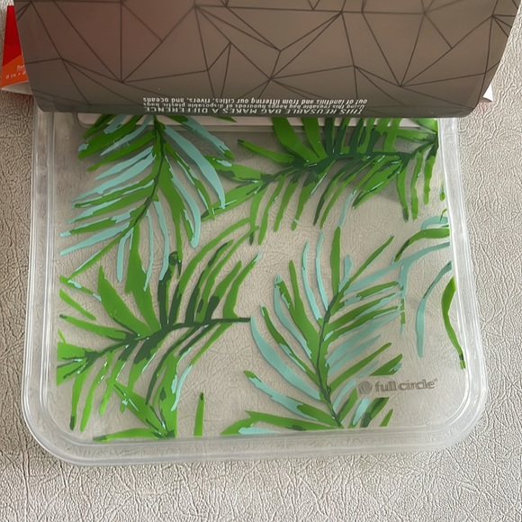Full Circle Ziptuck set of 2 reusable sandwich bags palm design - Picture 2 of 7